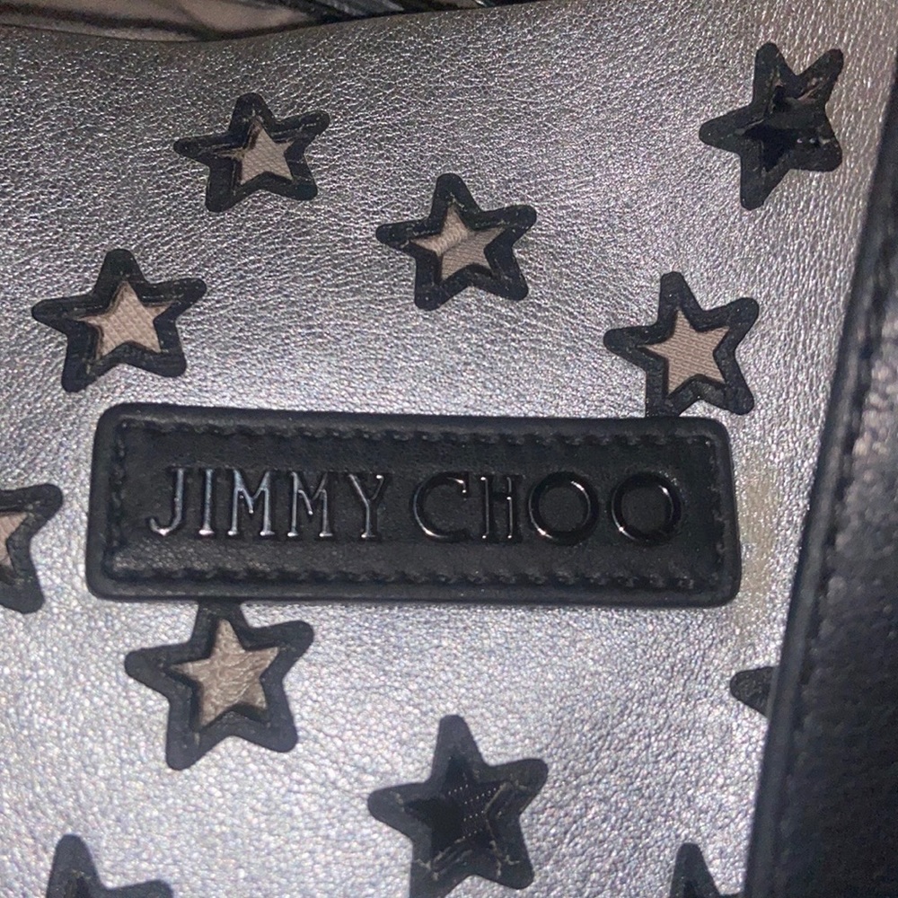 /traded/Jimmy Choo: Sofia, Pimlico Star ⭐️ Punching 🥊 Tote Bag Silver &Black - Picture 5 of 16